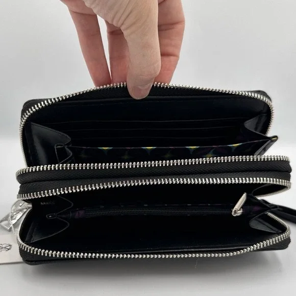 CXL Christian Lacroix Black Double Zip‎ Wristlet Wallet NWT Zip Around New - Picture 9 of 9